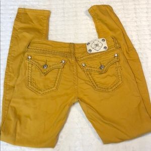Miss me mustard colored skinny  jeans size 28